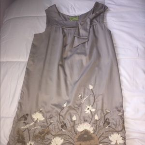 Anthropologie Floreat Finch and Thistle Bird Dress